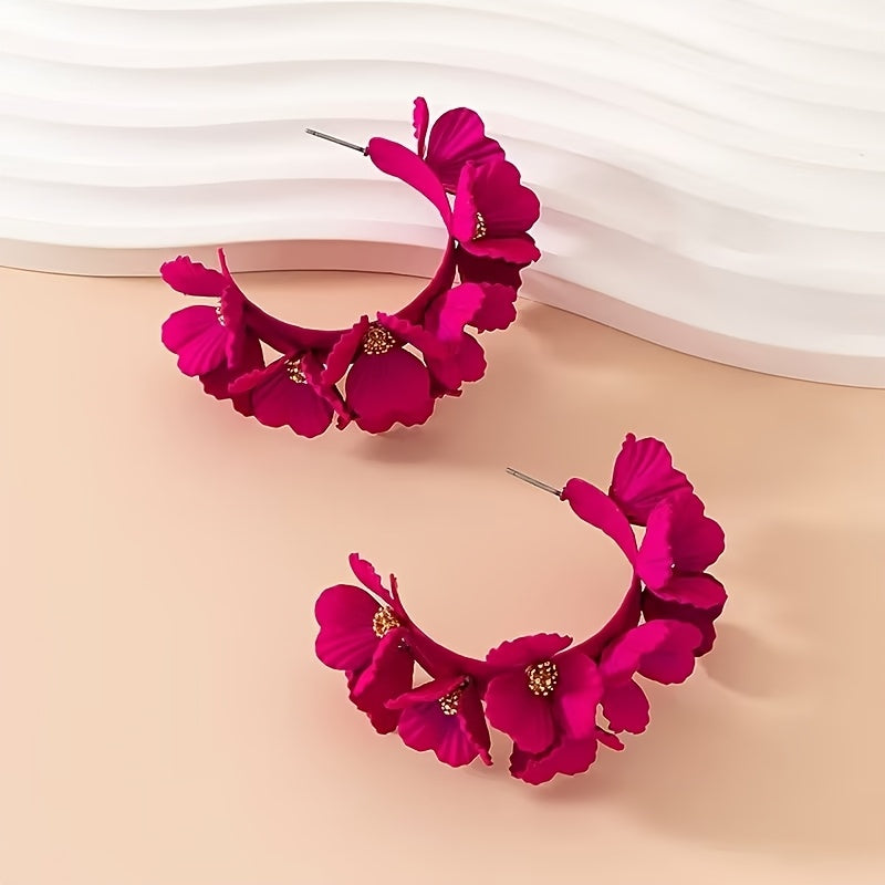 Elegant flower-shaped earrings fit for special occasions such as birthdays, dates, dances, banquets, weddings, parties, vacations, and shopping.