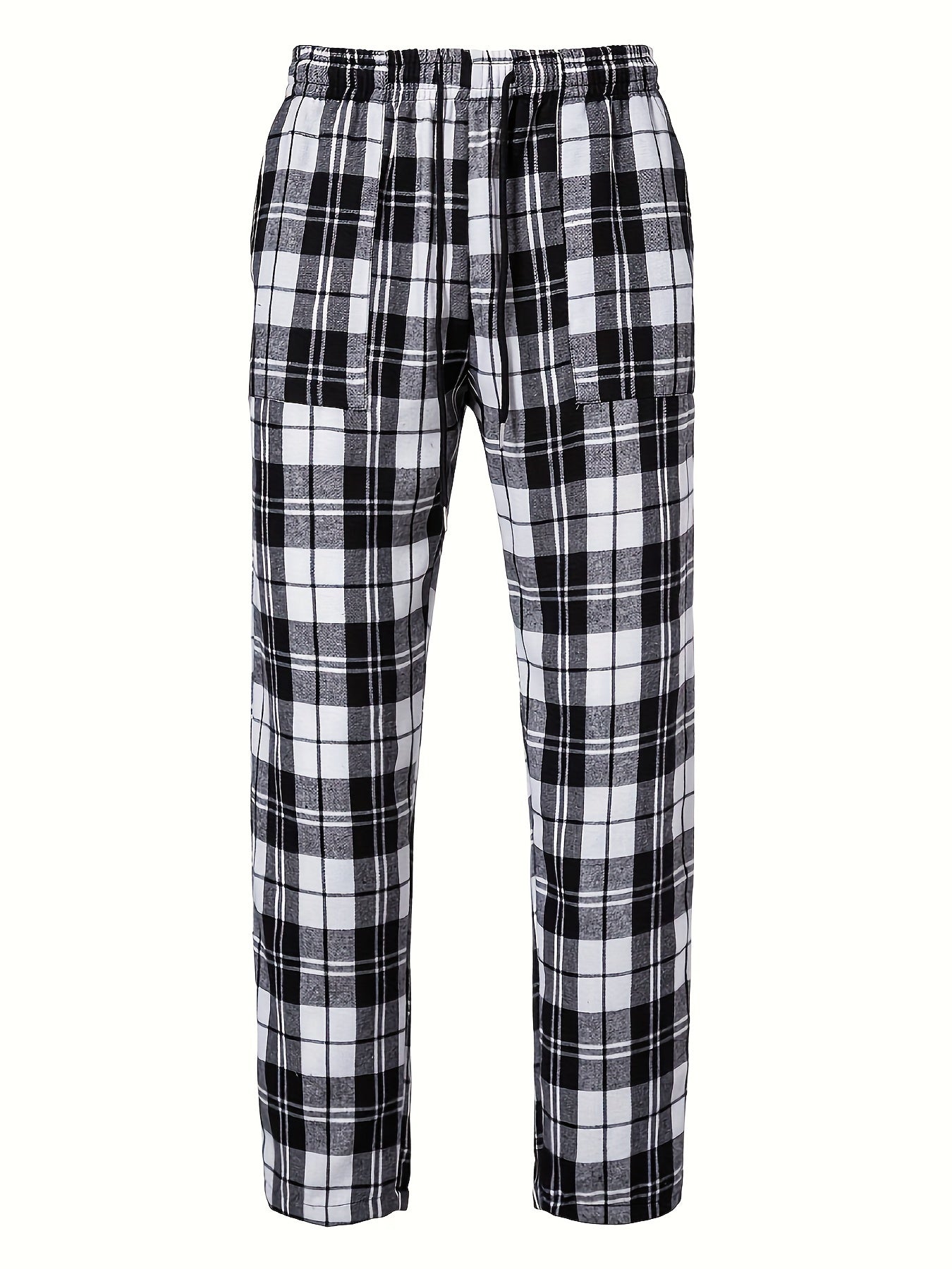 Men's Plaid Casual Home Pants