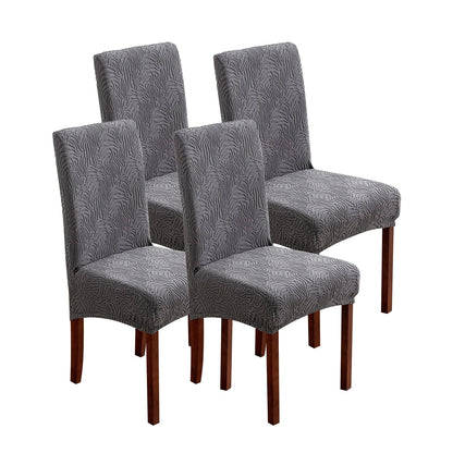 4 pieces of stretch dining chair slipcovers for home decor protection.