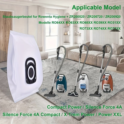 Bulk set of 15 Hygiene+ vacuum bags suitable for Rowenta Compact Power, X-Trem Power & Silence Force models.