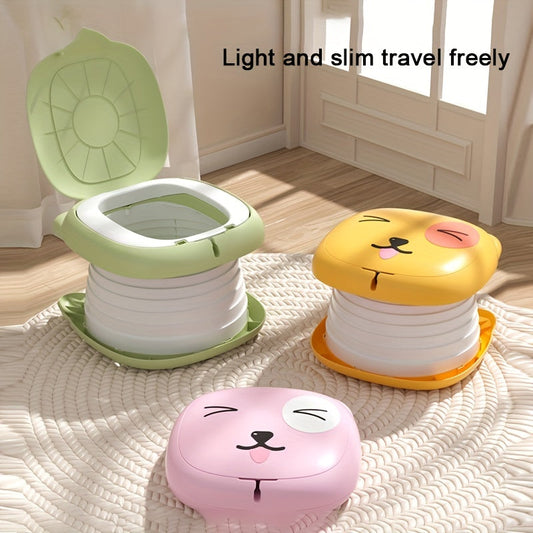 Child Kids Travel Toilet, a portable infant folding potty seat that is foldable for emergencies and training purposes, suitable for both boys and girls.