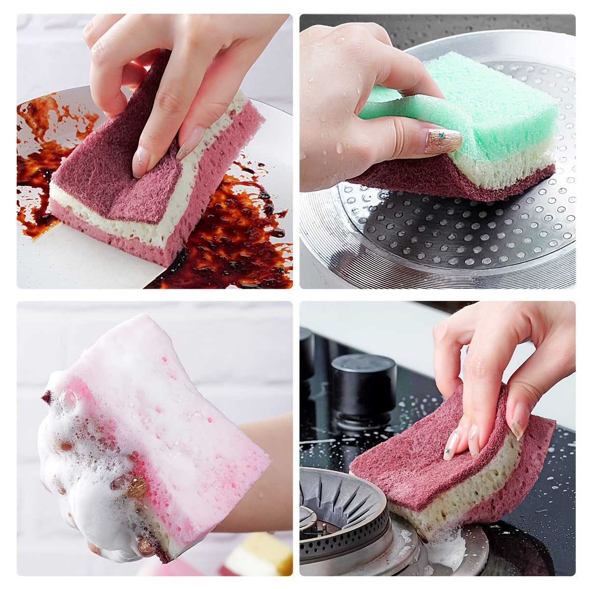 Magic Wipe: High-Quality, Porous Seaweed Sponge for Kitchen and Housework Cleaning, Dishwashing Pot, and More