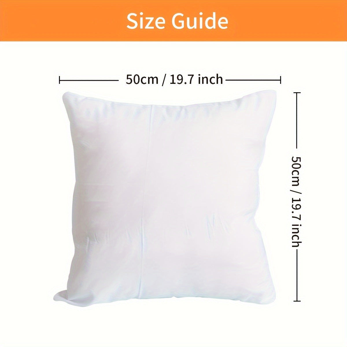 2 or 4 white pillow cores filled with soft polyester fiber, suitable for home decoration and various seating areas.