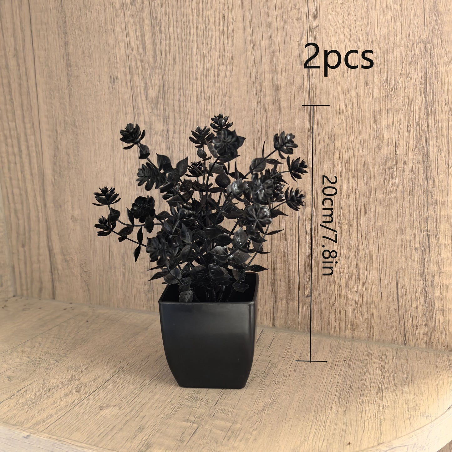 Black Pot Artificial Plants, Mini Eucalyptus & Grass Potted Plants for Home & Office Decor, Seasonal & Holiday Use