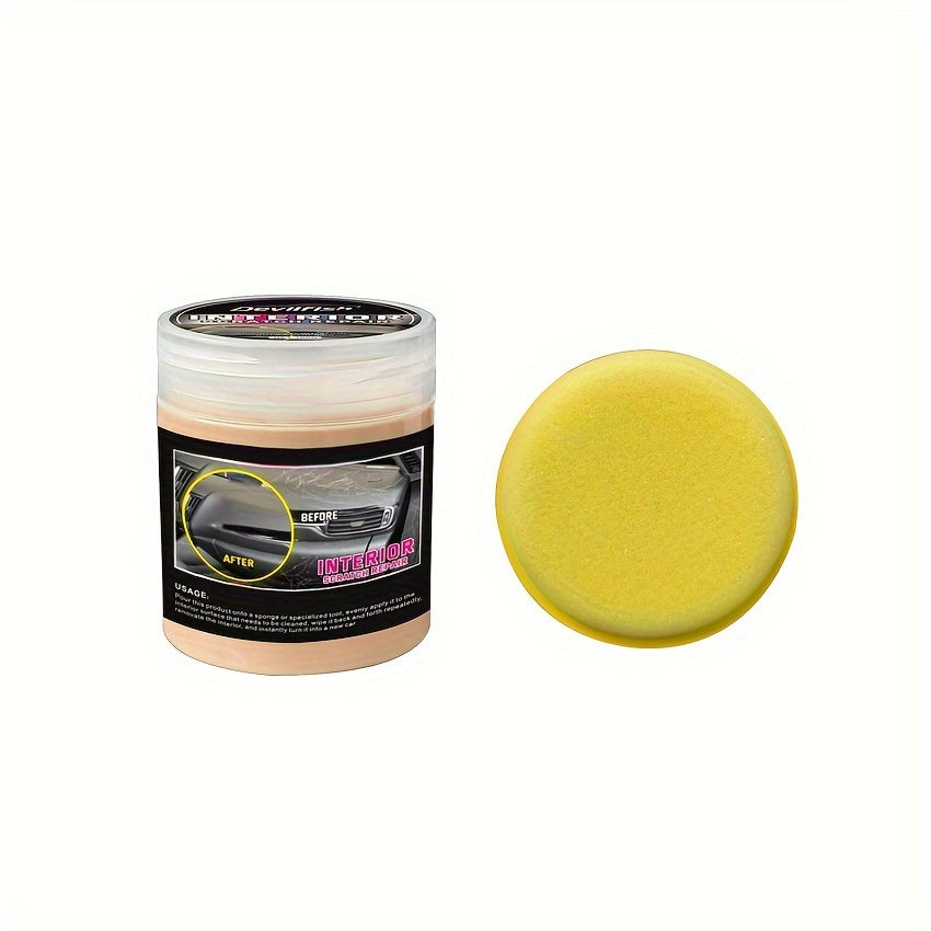 Convenient 100G Car Interior Scratch Repair Kit - Clay-Based Polish for Plastic & Dashboard, Quick Maintenance.