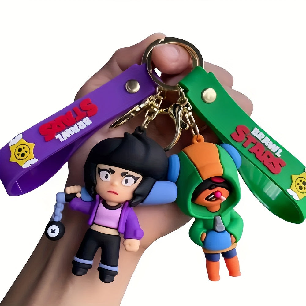 Durable PVC Keychain featuring a Cute Cartoon Character - The Perfect Fashionable Anime-Inspired Charm for Backpacks & Car Keys! Complete with a Strong Lobster Clasp, this Keychain makes a Great Christmas Gift for Women and Girls.