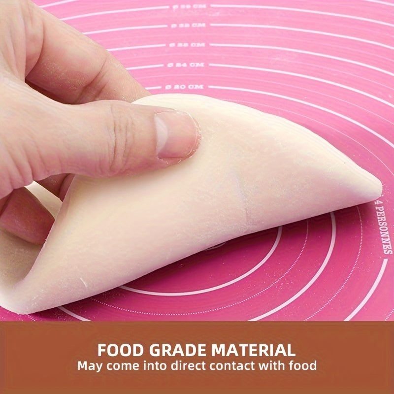 EVA Non-Stick Baking Mat with Measurements - Reusable Dough Rolling Pad for Bread, Candy, Cookies, and Pastry - Food-Grade Kitchen Tool for Christmas, Halloween, Easter, Thanksgiving, and Valentine's Day, 1 Piece