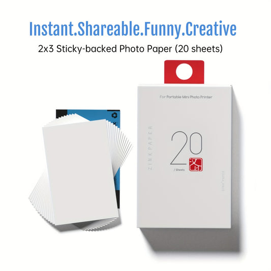 MT53 Photo Printer Special Zink Photo Paper, Single Photo Paper. Printer Not Included.