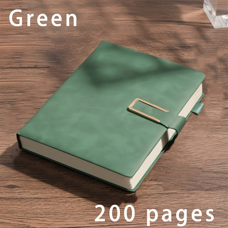 Customized A5 leather notebook with bookmark - Ideal for business and university use.