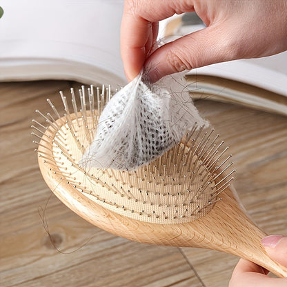 50 pieces of air cushion comb cleaning nets - a versatile hairbrush cleaner for use at home and outdoors, no batteries needed.