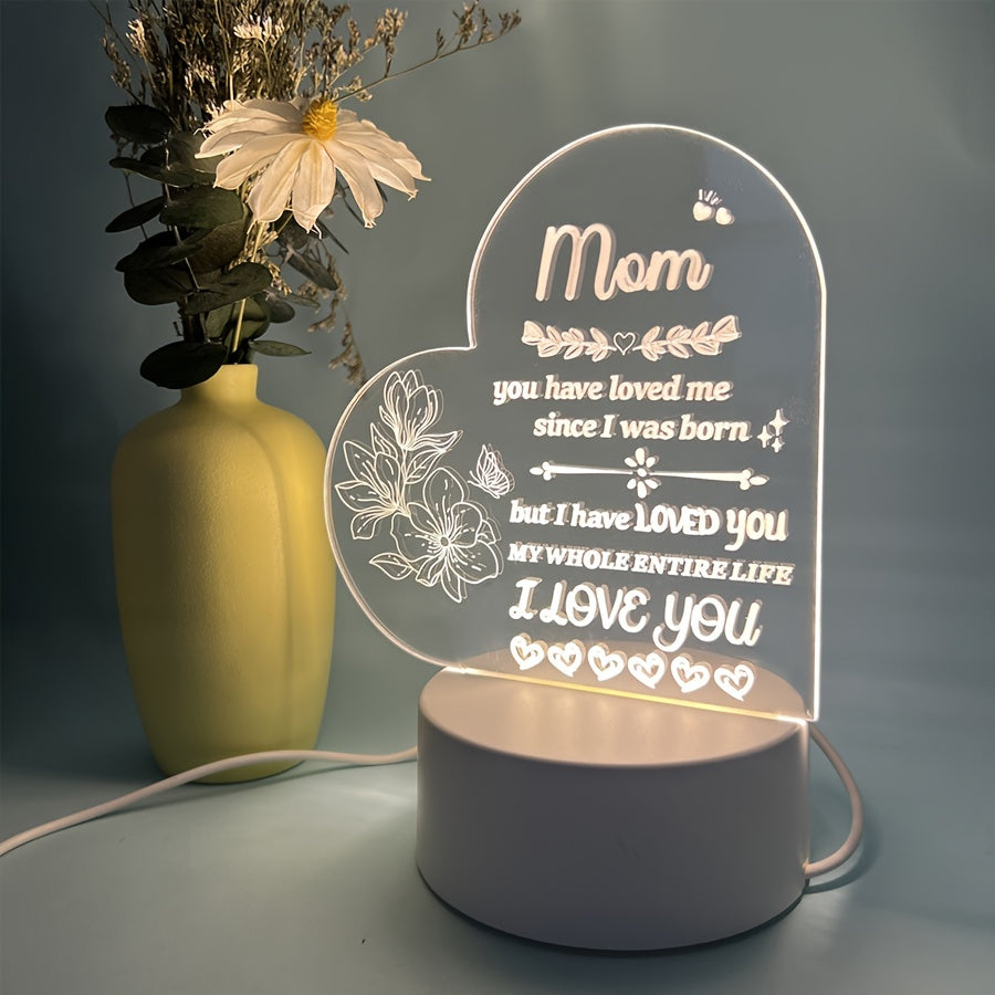 Celebrate special occasions with this Mother-themed night light, perfect for Mother's Day, Thanksgiving, birthdays, and more. Featuring a single soft and warm light, it adds a cozy touch to any bedroom decor. Eid Al-Adha Mubarak!