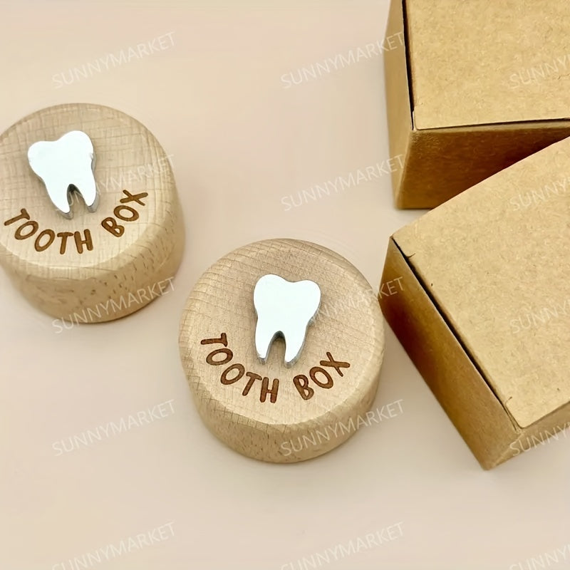 Wooden Tooth and Hair Keepsake Box for Babies, Baby Tooth and Hair Storage, Baby's First Lock of Hair, Unique Baby Shower Gift, Special Birth Memory Box