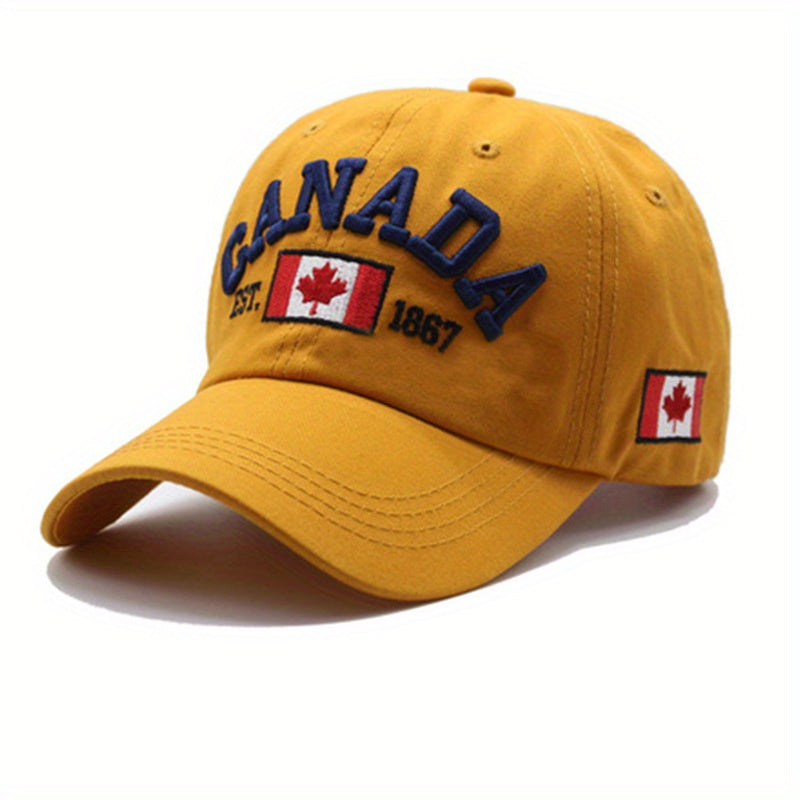 Canada 1867 Baseball Cap with Canadian Flag Embroidery