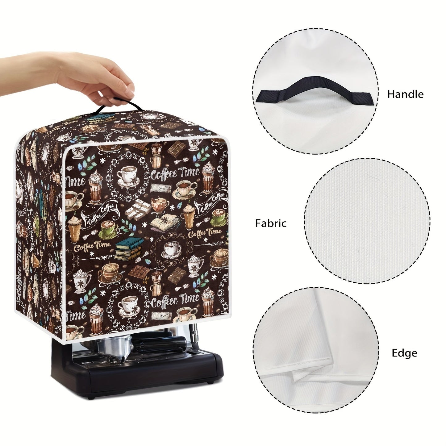 Protect your blender, juicer, or air fryer with the adorable Rshubino Cute Cartoon Coffee Maker Cover. Ideal for home, office, or camping use, this dustproof accessory comes with a handle for added convenience.