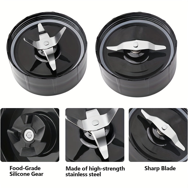 Replacement milling blade and cross blade with washers compatible with Magic Bullet 250W MB1001 series blenders. Fits models MB-1001, MB-1001B, MBR-1101, MBR-1701, MBR-1702, MBR-0301. Get your blender back in action with these quality replacement blades.