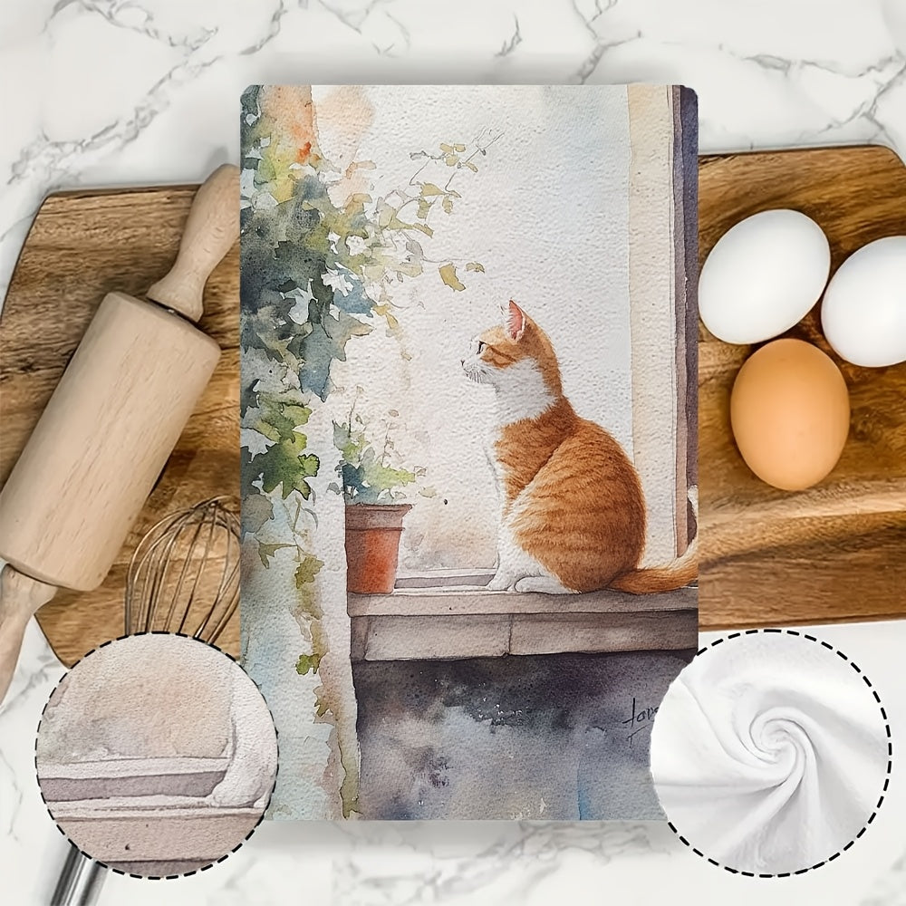 Includes a pair of luxurious ultra-soft kitchen towels designed to create a calming atmosphere in your home. These highly absorbent dish and hand towels are ideal for adding a festive touch to your decor, and are conveniently machine washable. Each towel