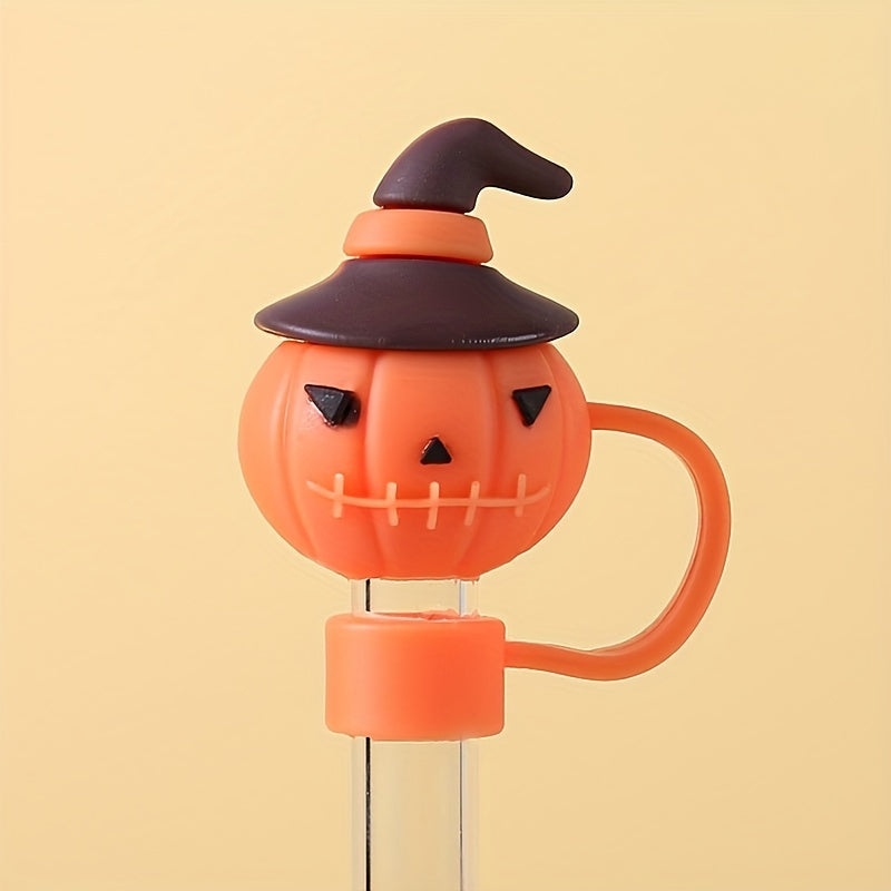 1 piece of a new cartoon straw cap made of food-grade silicone material. This creative straw cover is suitable for 10mm/0.4inch straws and is reusable. It is safe and dustproof, making it perfect for parties as a gift or decoration on party cups.