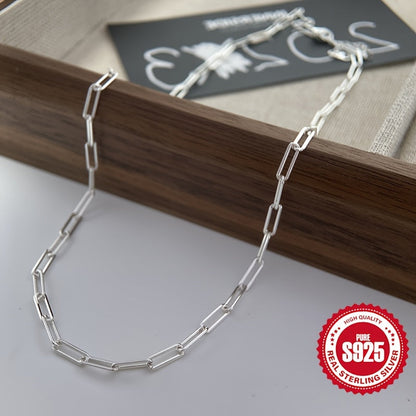 This retro-designed unisex necklace is crafted from S925 sterling silver, and showcases a distinctive hip-hop style that suits both men and women. Perfect for everyday wear on any occasion, it makes a wonderful Christmas gift. Weighing 7.2g and