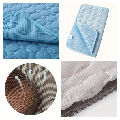 Breathable polyester pet bed for small to medium breeds, ideal for keeping dogs cool in summer.