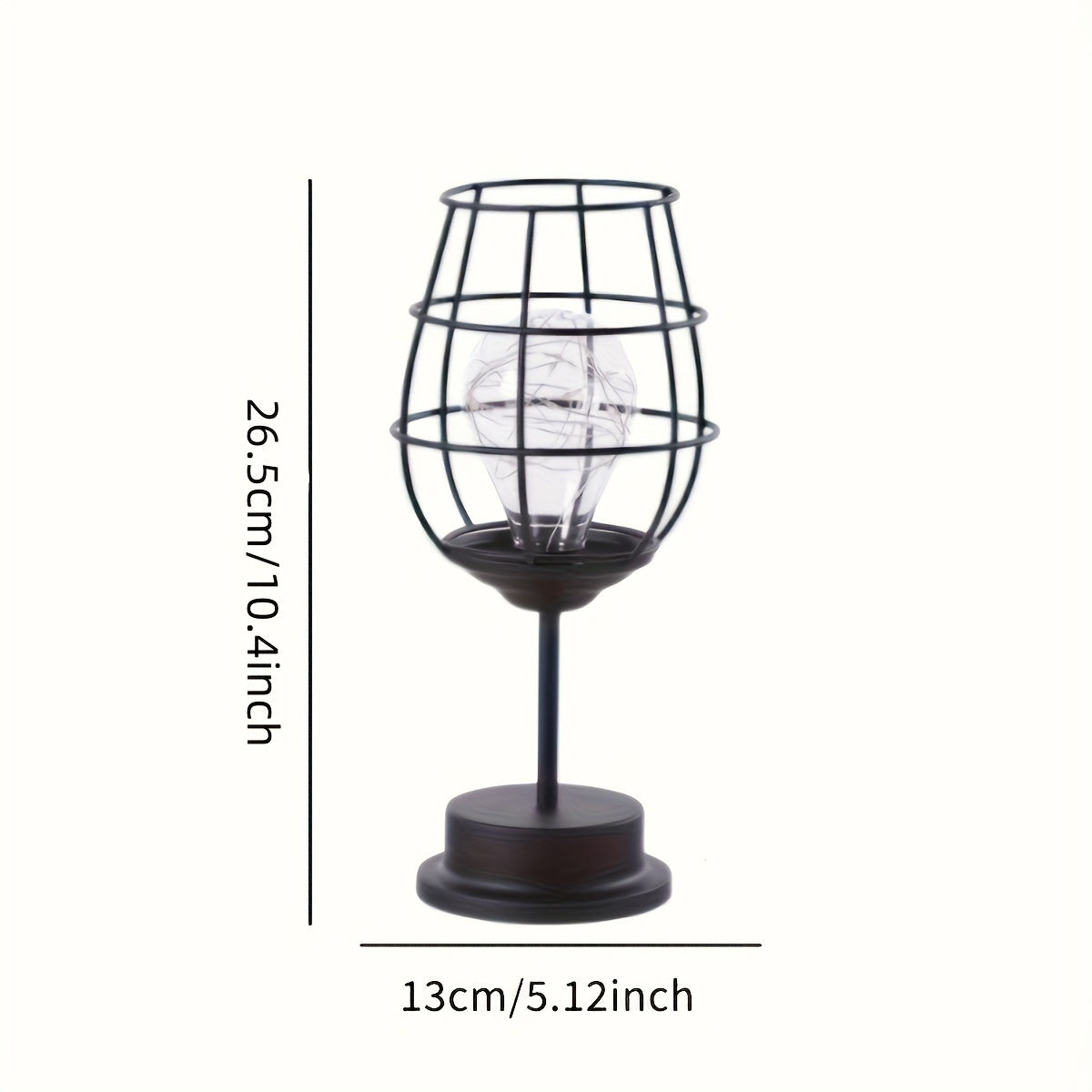 Modern accent light, krlviil Iron Wire Cage Design Night Light is a 0.5W Battery-Powered LED Lamp that provides decorative table lighting for the bedroom or living room. This light fits three AA batteries (batteries not included).