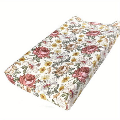 1 piece baby fitted sheet with plush printed design, ideal for comfortable bedding and diaper changing pad cover.