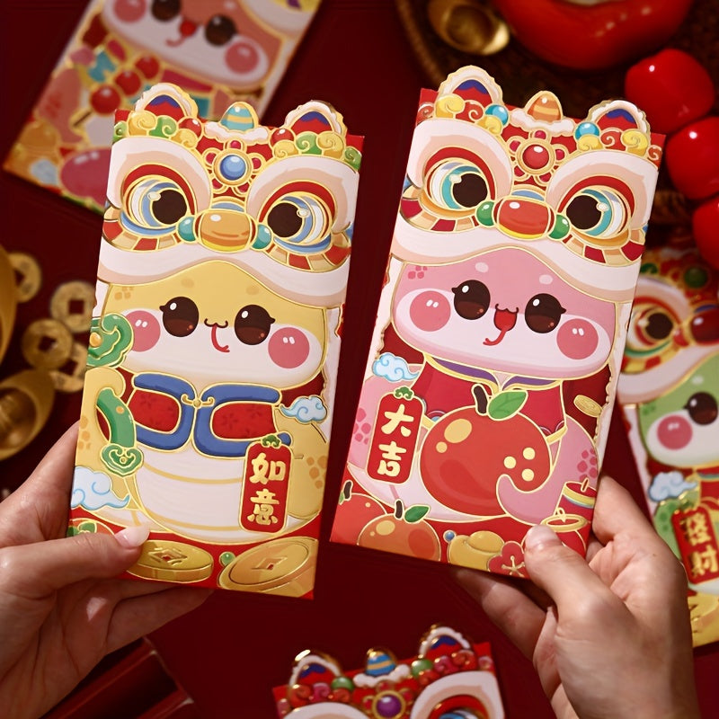 Pack of 30 Chinese New Year 2025 Red Envelopes featuring 3D Snake Design - Lucky Money Pockets - Festive Paper Gift Bags perfect for Spring Festival, Birthdays, Weddings - One-of-a-Kind Cultural Keepsakes for Everyone