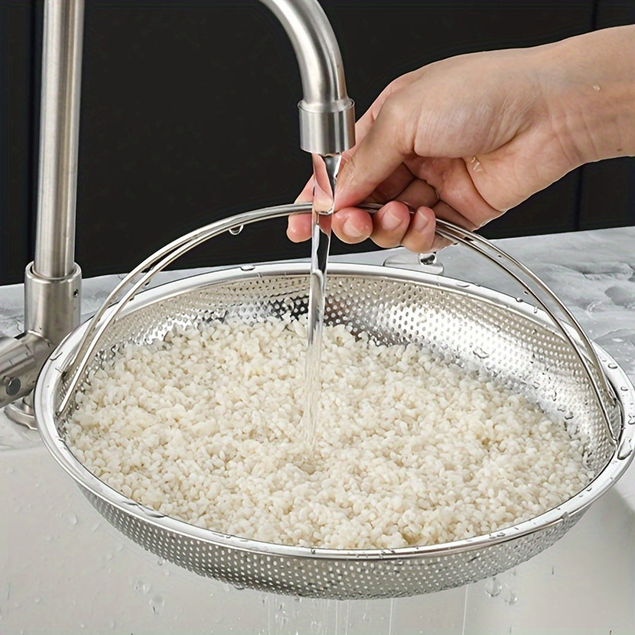 Stainless Steel Kitchen Basket: Electricity-Free and Multi-Functional Steamer for Cooking Rice, Dumplings, and Vegetables