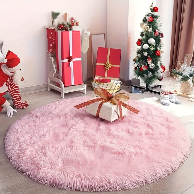 Luxurious Pink Shaggy Area Rug - Soft, Non-Slip & Absorbent, Perfect for Bedroom, Living Room & Play Areas, Easy to Maintain, Made of Polyester, Ideal for Home Decor