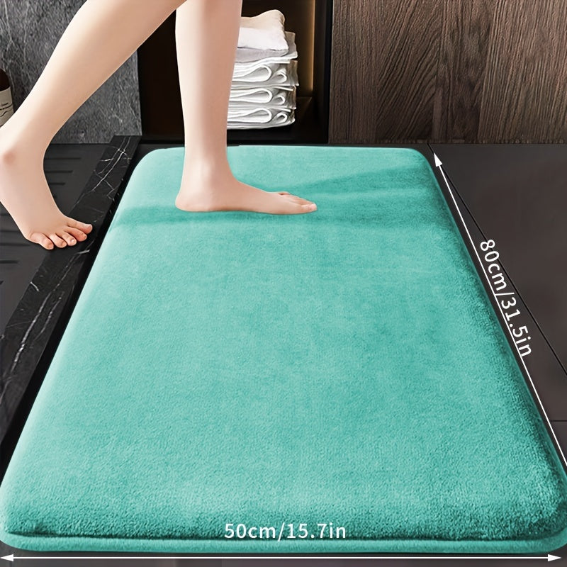 Thick and Plush 25D Sponge Bath Mat - Non-Slip, Highly Absorbent, Ideal for Shower, Kitchen, Laundry Room & Bedroom Décor