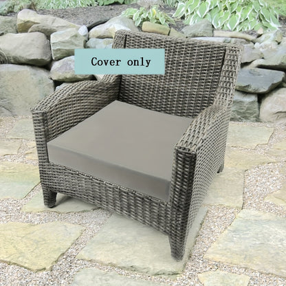 Full-cover zipper sofa cushion backrest cloth cover set. Perfect for outdoor and courtyard sofas. Natural, breathable fabric with delicate texture. Resistant to deformation. Tight cover cushion does not shift. Does not include inner core.