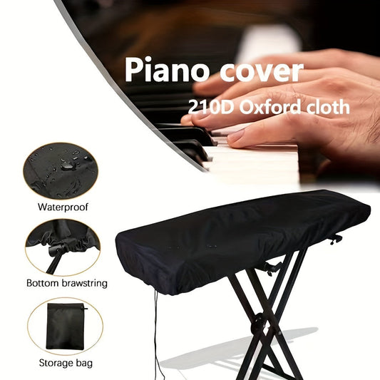 Protect your piano with our Premium Black Dust Cover for Keyboards. Designed to resist pet hair and dirt, with easy access to small parts. Perfect for home or studio use, this cover is a must-have piano accessory.