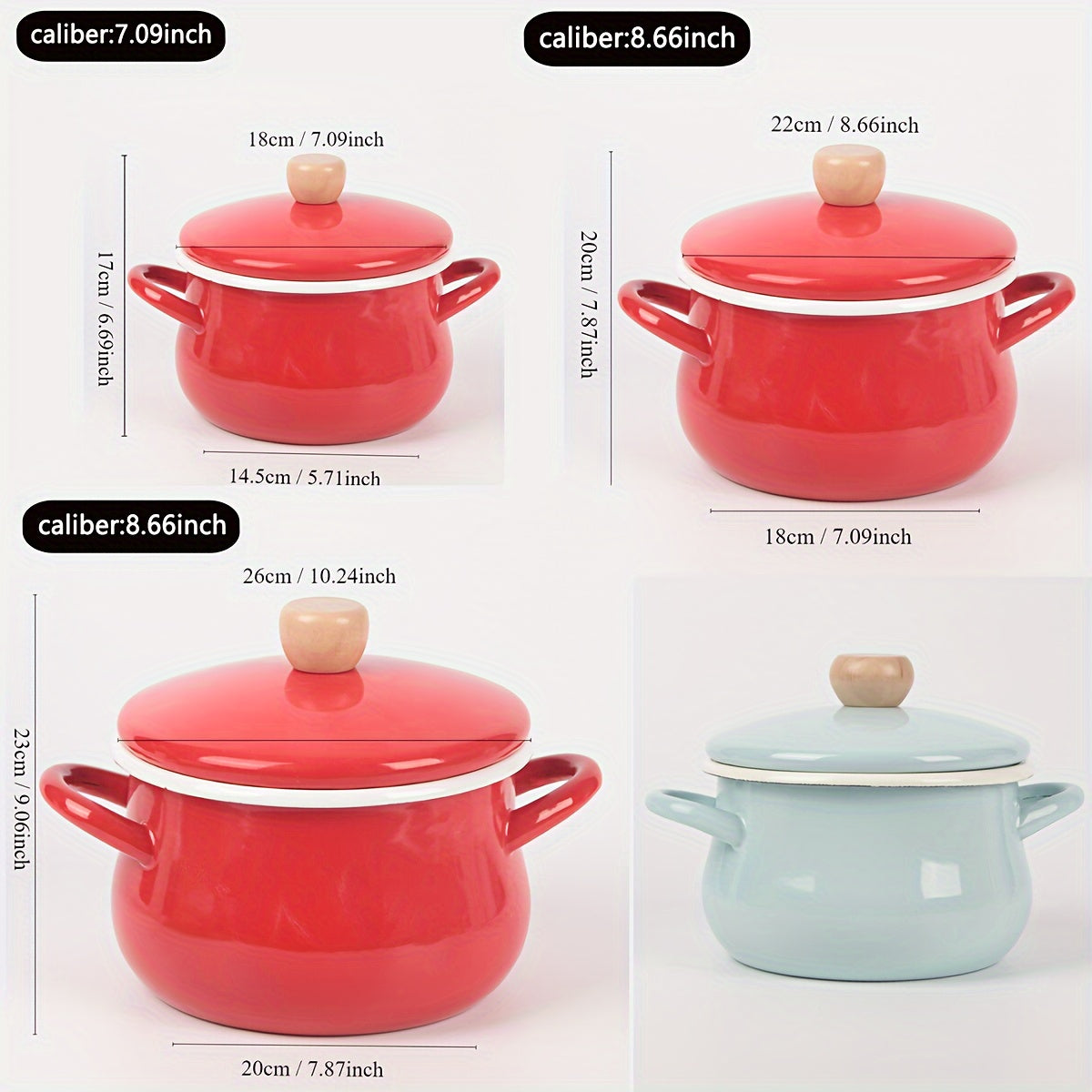 This multifunctional non-stick pot is made of high-quality enamel and is 1pc thick. It can be used as a soup pot, boiling pot, or stewing pot with various large capacity options available. Perfect for use in restaurant kitchens or outdoor cooking, this