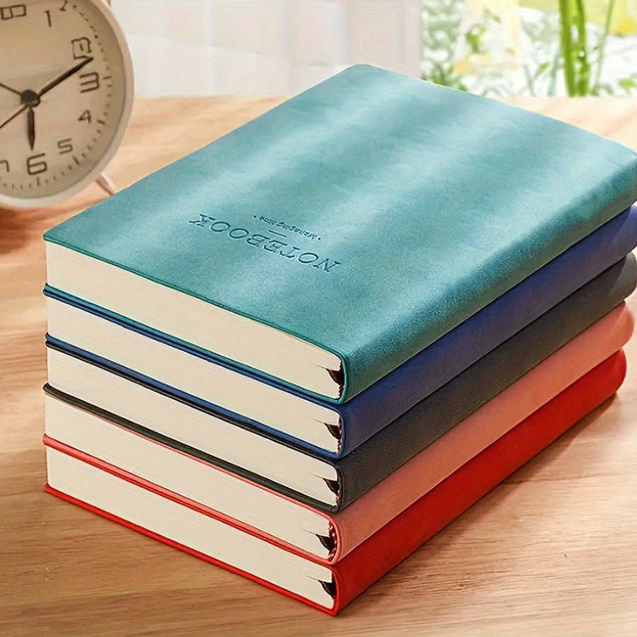 A5 360-page notebook with premium paper & soft cover, water-resistant, personalized, English text, includes sticky notes - great for school & office use