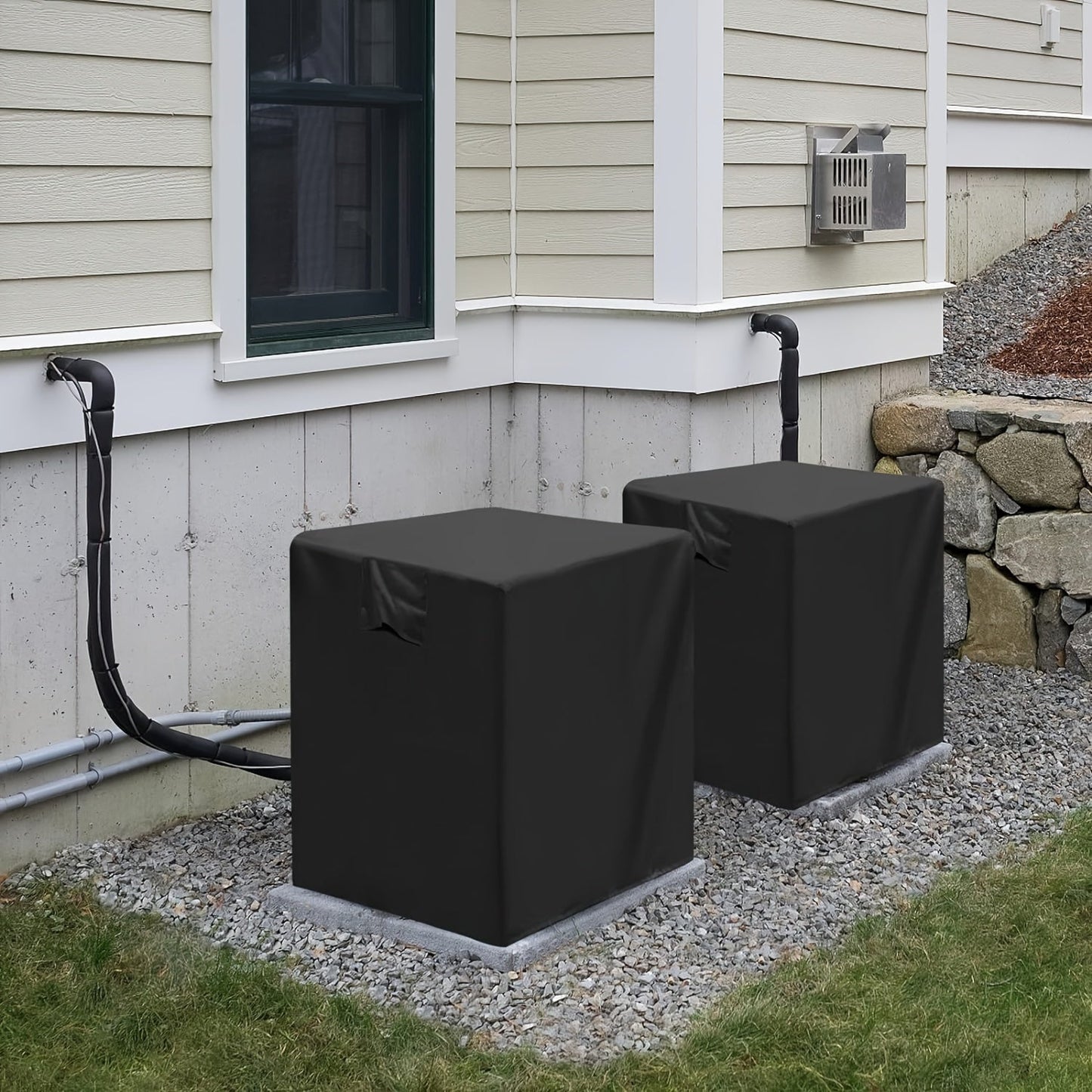 Waterproof Outdoor Air Conditioner Cover - Durable, Snow-Resistant Square Design for Central AC Units