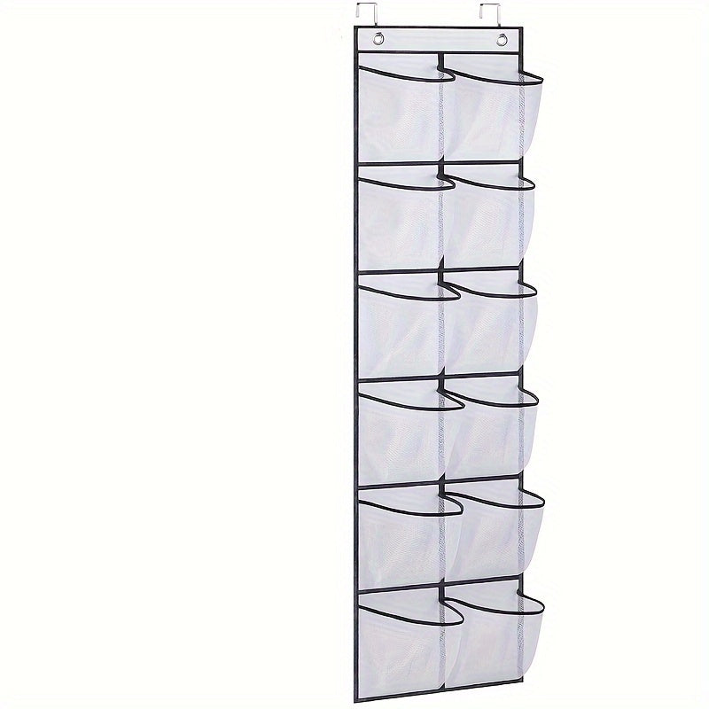 Сумки для хранения ткани на стене с 12 карманами, сетчатые мешки для одежды, игрушек, закусок и обуви - идеально подходят для организации дома, кухни и спальни.