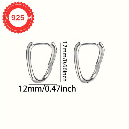 These stunning S925 sterling silver square geometric hoop earrings are designed with a minimalist and irregular style, perfect for both everyday wear and special occasions. They make the perfect gift, exuding a sense of light luxury that is suitable for