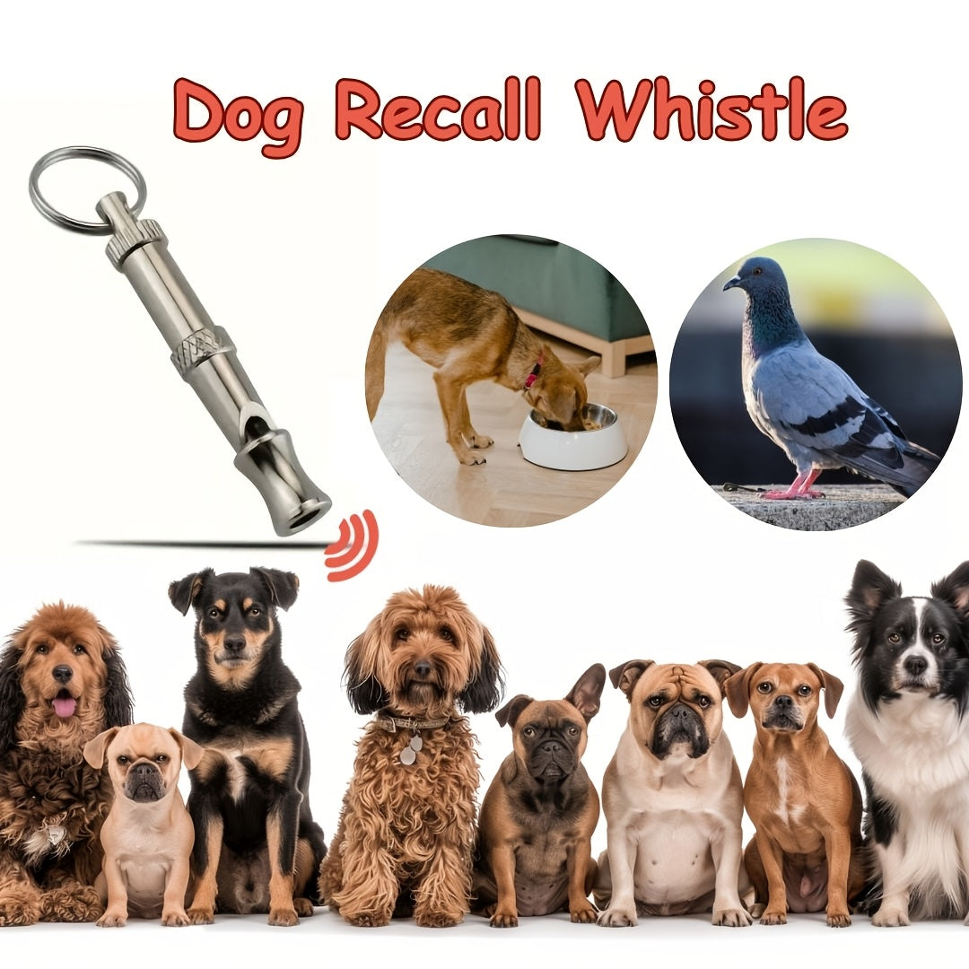 Adjustable frequency ultrasonic whistle for dog and pigeon training.