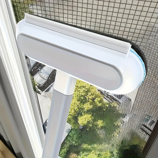 Versatile Window Cleaning Brush with Removable Screen - No Electricity Required, Perfect for Residential and Business Applications