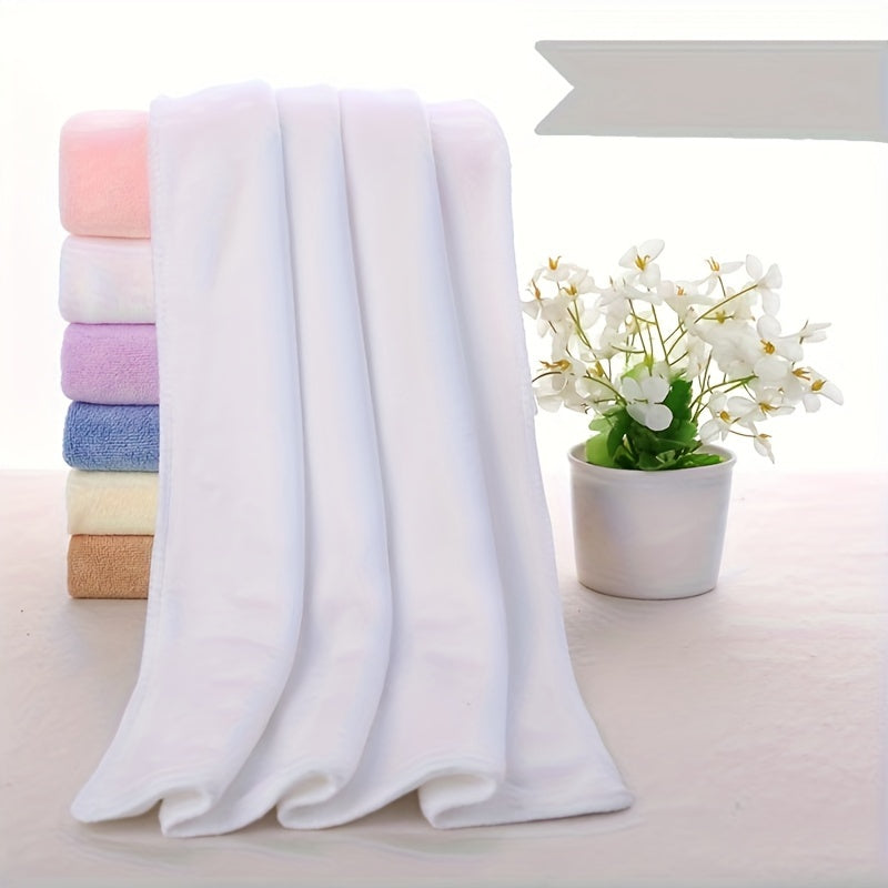 Ultra fine knit microfiber hand towel with space-themed striped pattern, ideal for salons, barber shops, and beauty spas. Quick drying hairdressing towel in oblong shape.