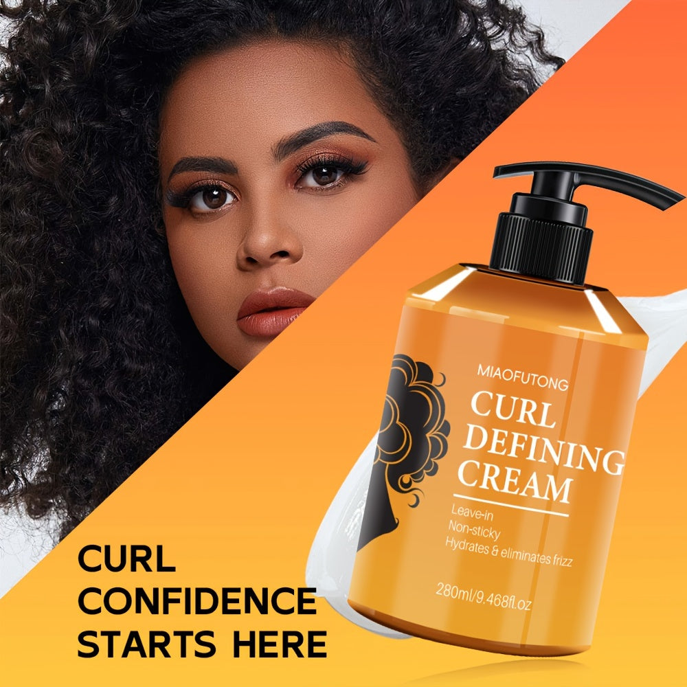 American Curl Styling Cream with Moroccan Argan Oil for Curly Hair, Long-Lasting Hold