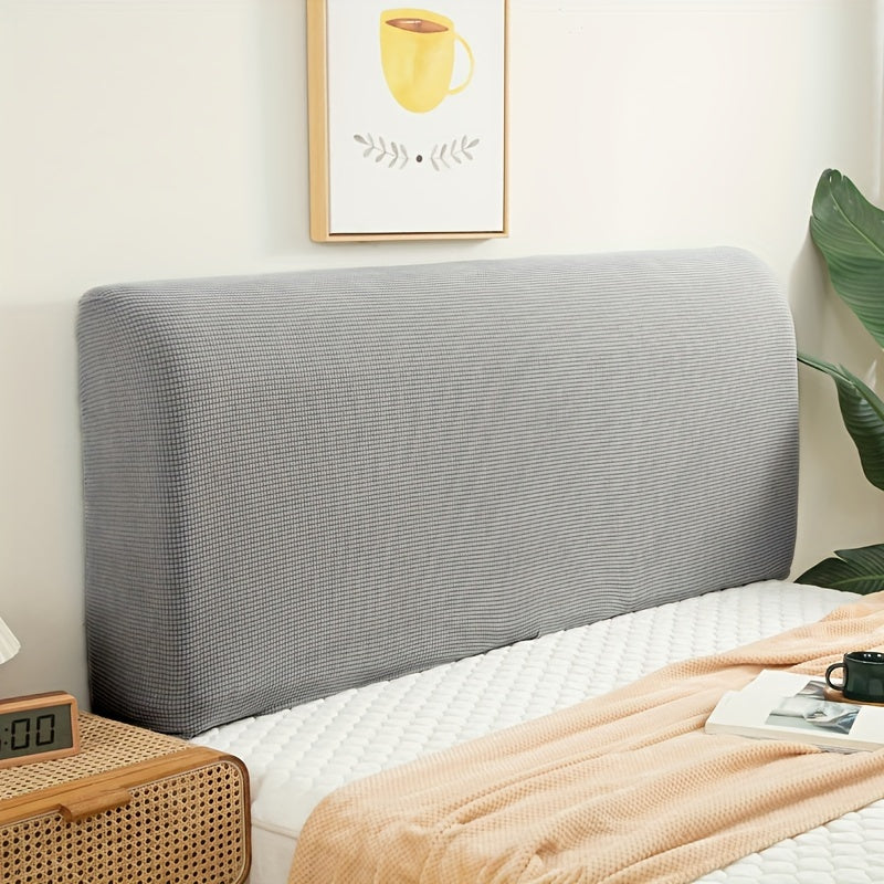 Machine washable bed headboard cover made of polyester fiber fill, inspired by macarons, featuring a soft and stylish corn texture.