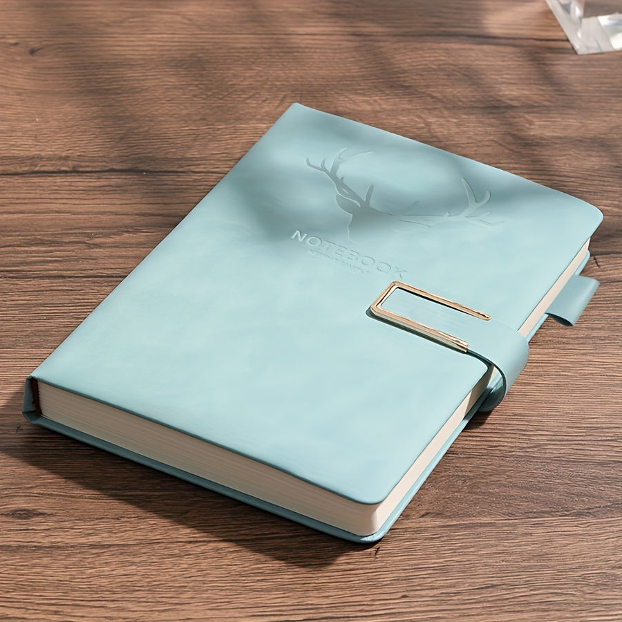 Vintage A5 faux leather notebook ideal for business meetings and college students.