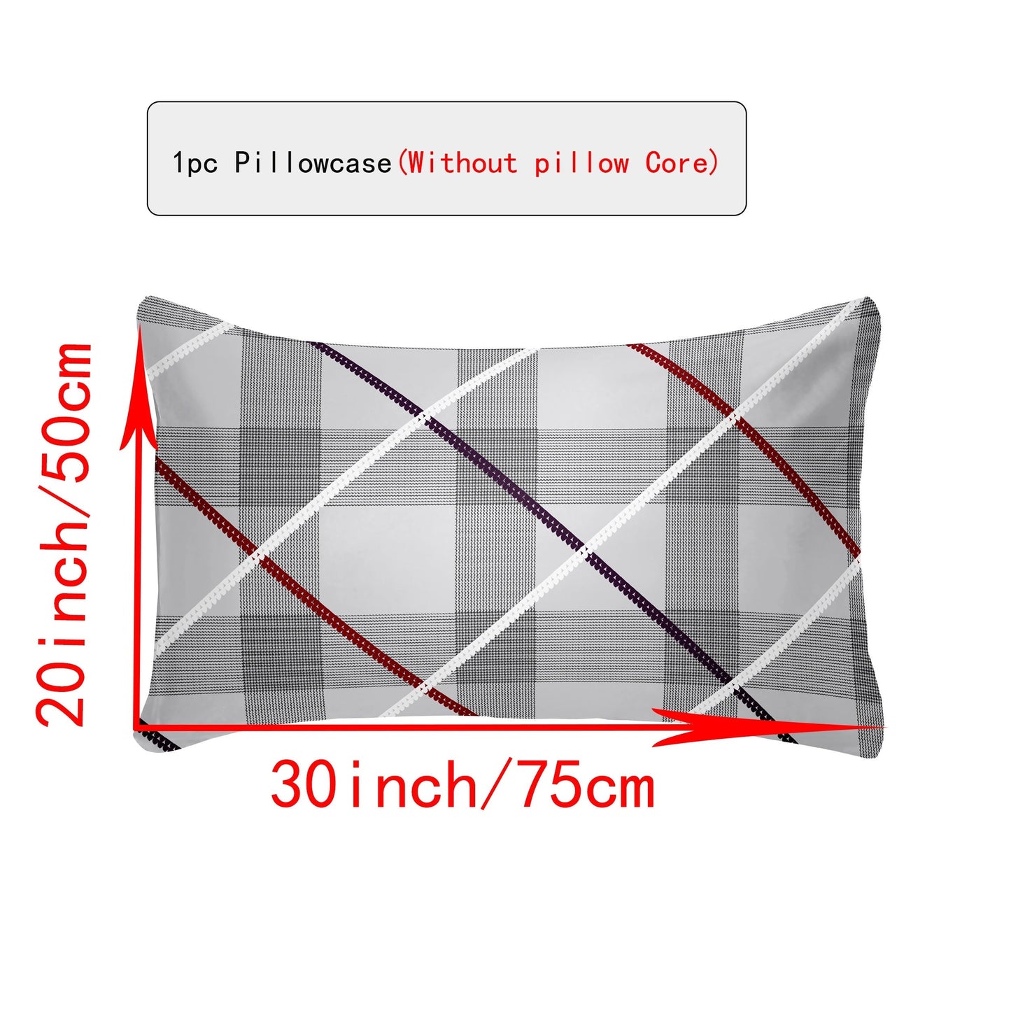 Elegant and Breathable Polyester Throw Pillow Covers in White, Cream, Brown, and Gray Plaid with Pink and Black Bow Accents - Luxuriously Soft and Stylish Design with Envelope Closure - Available in 30x50cm, 51x66cm, and 50x75cm - Perfect for Home Decor