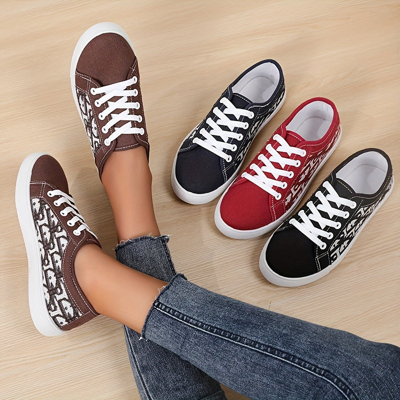 Simple low-top canvas shoes for women, versatile and trendy couple's style.