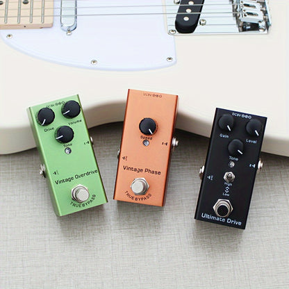 Professional single block guitar effects including distortion, overdrive, delay, tremolo, and chorus. Powered by a DC 9V adapter (not included).