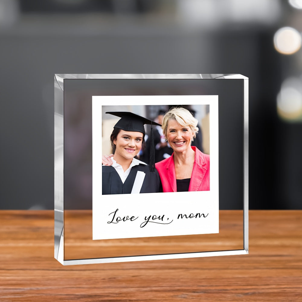 Personalized Acrylic Photo Frame - Perfect Gift for Graduates, Teachers, and Friends, Glows in the Dark, Ideal Mother's Day or Anniversary Present