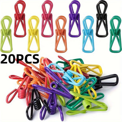 40 pieces of food clips and 20 pieces of chip clips, perfect for sealing food packaging. These coated steel clips are ideal for a variety of uses, including in the kitchen, while camping or picnicking, or during barbecues. A versatile tool for all your