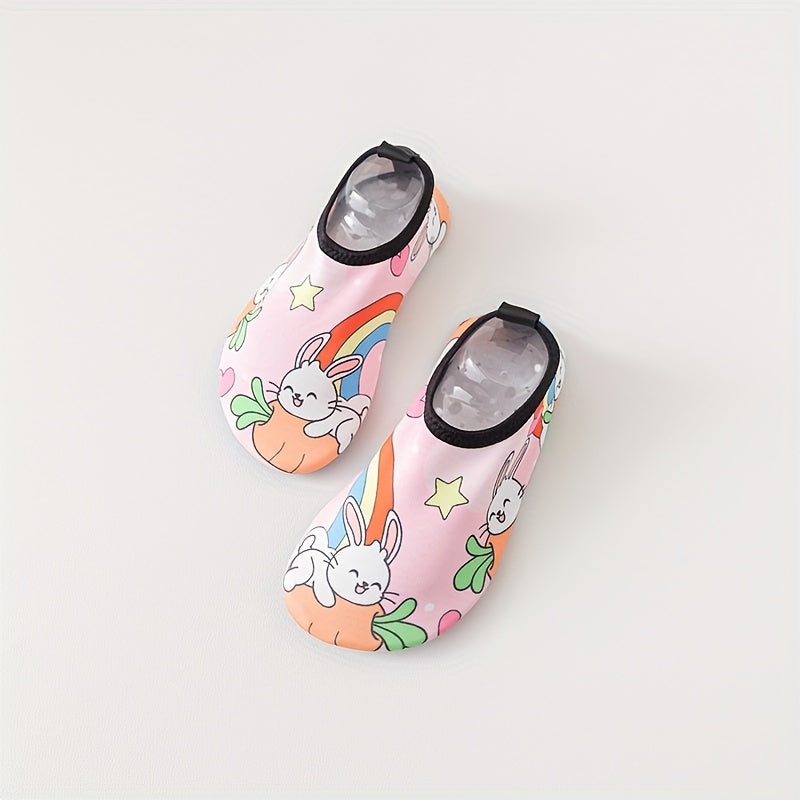 Lightweight slip-on water shoes for baby girls, perfect for swimming, walking, and yoga in spring and summer.