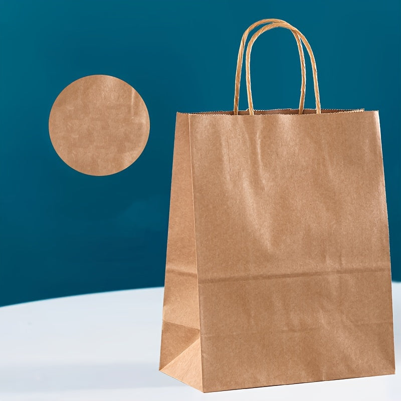 100 pieces of high-end Kraft paper bags for various uses, measuring 15cm x 8cm x 21cm.