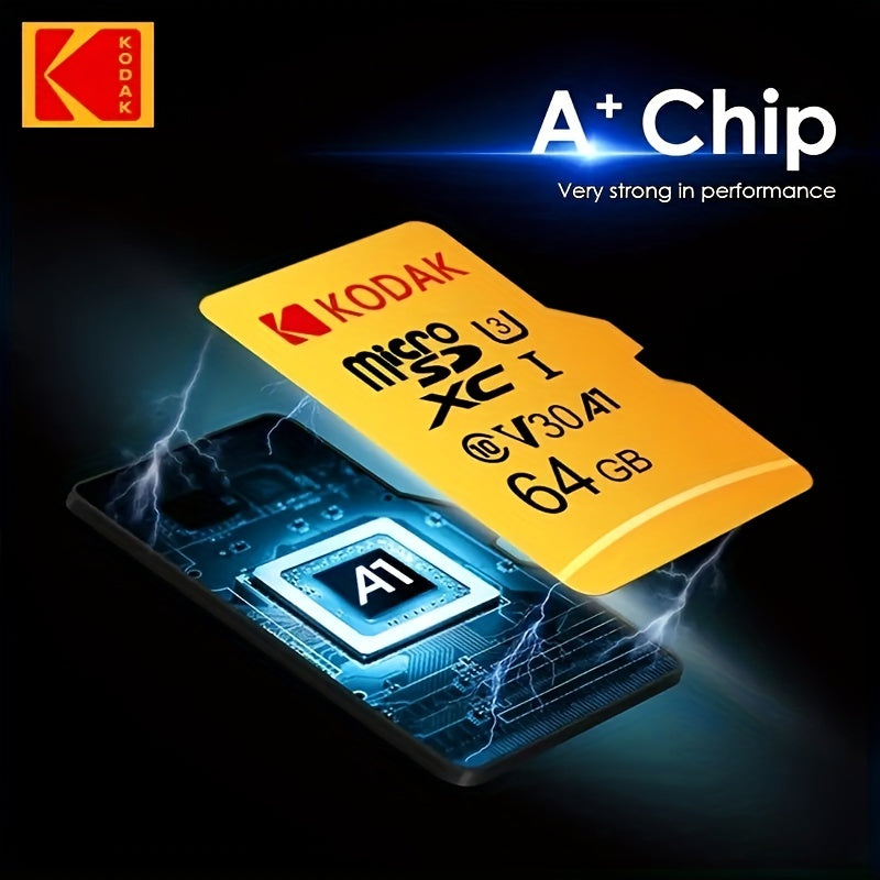 KODAK High-speed Memory Card for Driving Recorder 32g/64g, compatible with various devices such as mobile phones, PCs, cameras, and speakers to expand storage.